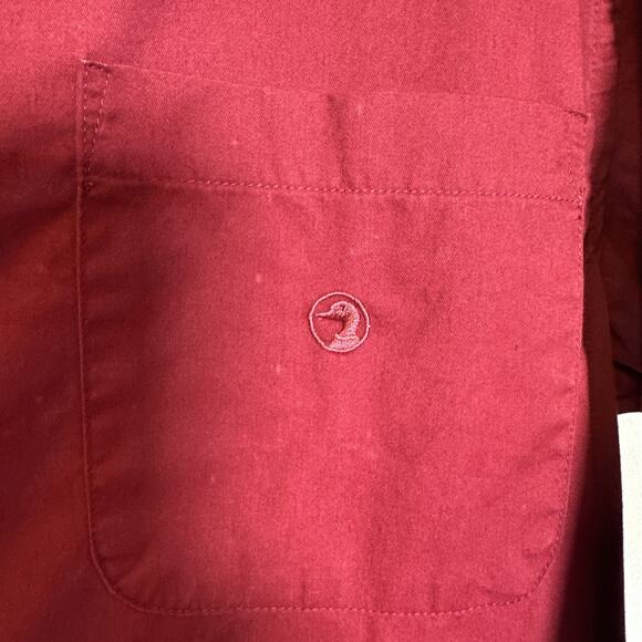 Duck Head Men’s Burgundy Red Button Down Long Sleeve Shirt Size Medium - Picture 3 of 10